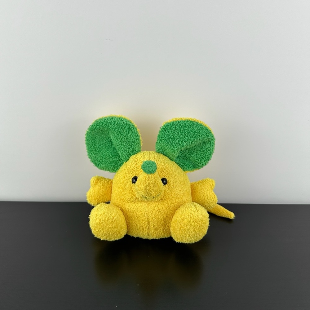 Russ Home Buddies Tidbits Yellow Green Mouse 5” Plush Stuffed Animal Mole Rat